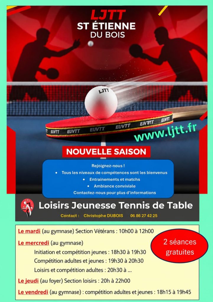 🏓 C’est reparti pour une nouvelle saison au LJTT !